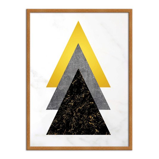 Quadro Decorativo Geométrico Tons De Marmore