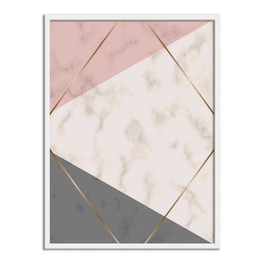 Quadro Decorativo Geométrico Triângulo Bege