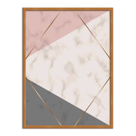 Quadro Decorativo Geométrico Triângulo Bege