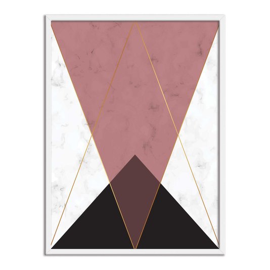 Quadro Decorativo Geométrico Triângulo Preto