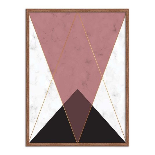 Quadro Decorativo Geométrico Triângulo Preto