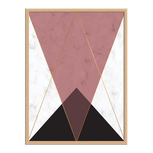 Quadro Decorativo Geométrico Triângulo Preto