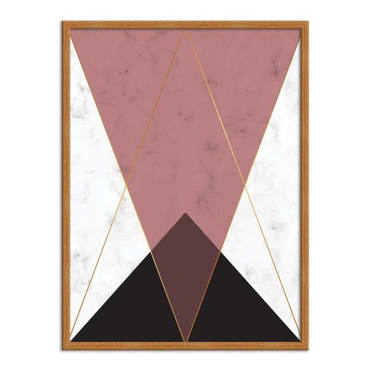 Quadro Decorativo Geométrico Triângulo Preto