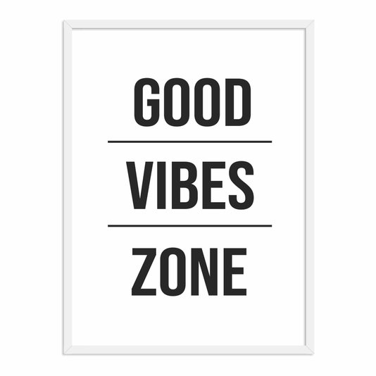 Quadro Decorativo Good Vibes Zone