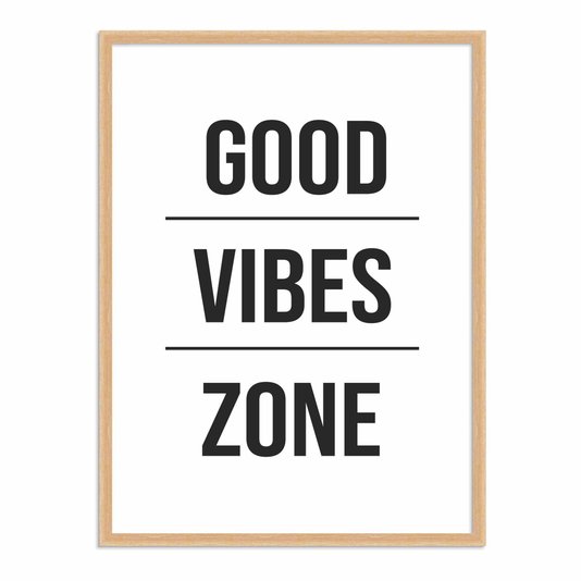 Quadro Decorativo Good Vibes Zone