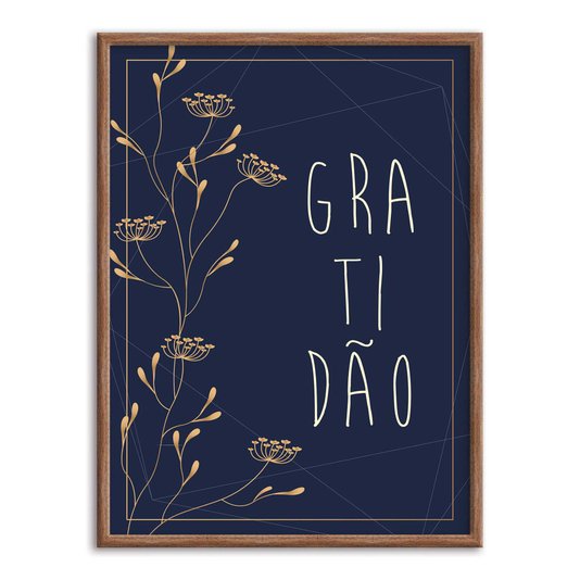 Quadro Decorativo Gratidão