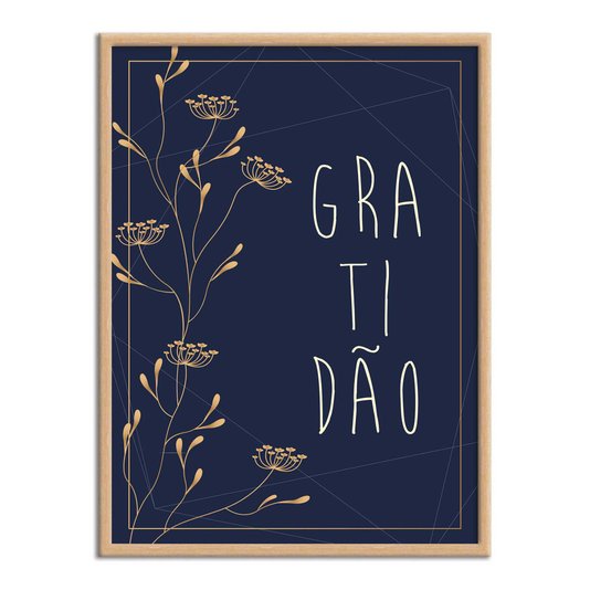Quadro Decorativo Gratidão