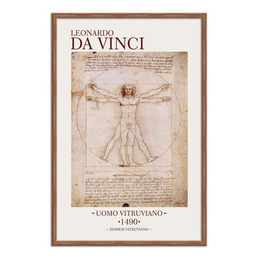 Quadro Decorativo Homem Vitruviano de Leonardo da Vinci