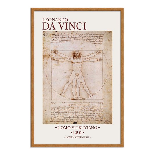 Quadro Decorativo Homem Vitruviano de Leonardo da Vinci