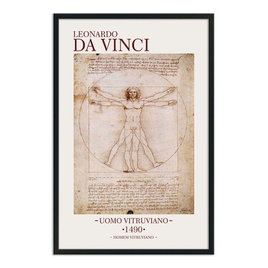 Quadro Decorativo Homem Vitruviano de Leonardo da Vinci