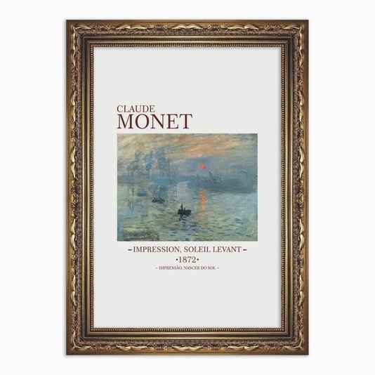 Quadro Decorativo Impressão Nascer do Sol de Claude Monet