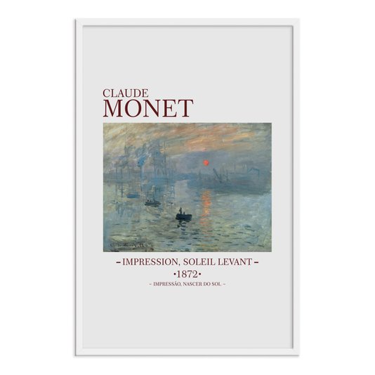 Quadro Decorativo Impressão Nascer do Sol de Claude Monet