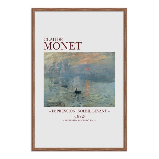 Quadro Decorativo Impressão Nascer do Sol de Claude Monet