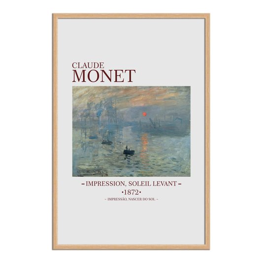Quadro Decorativo Impressão Nascer do Sol de Claude Monet
