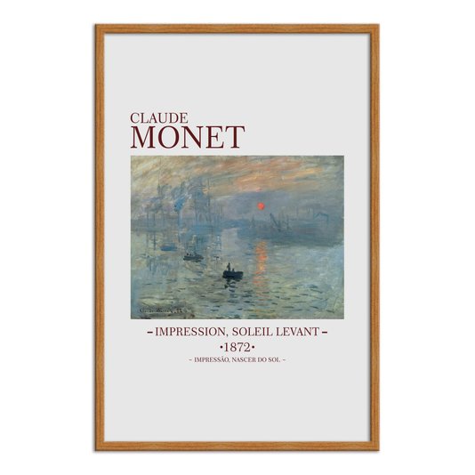Quadro Decorativo Impressão Nascer do Sol de Claude Monet