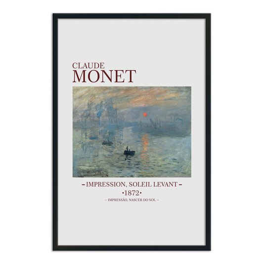 Quadro Decorativo Impressão Nascer do Sol de Claude Monet