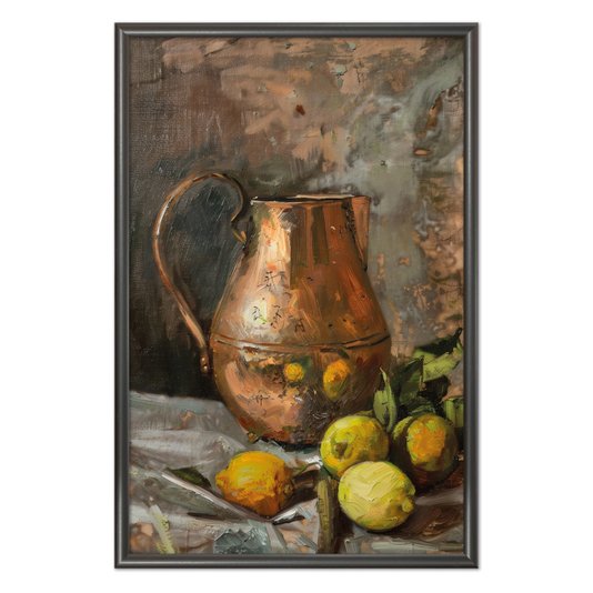 Quadro Decorativo Jarra Com Frutas Vintage Farmhouse