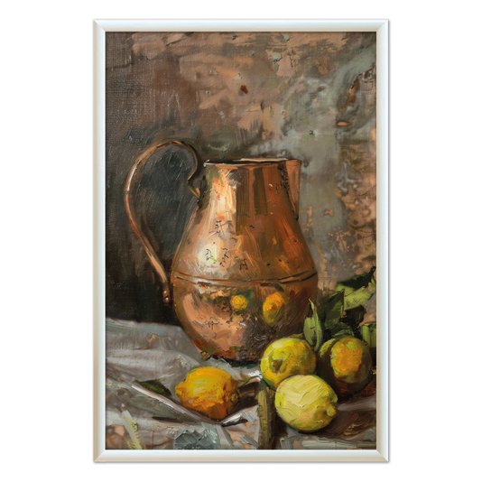 Quadro Decorativo Jarra Com Frutas Vintage Farmhouse