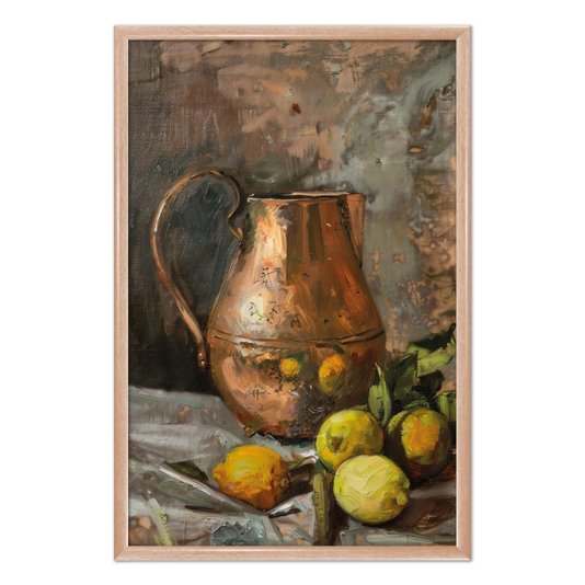 Quadro Decorativo Jarra Com Frutas Vintage Farmhouse
