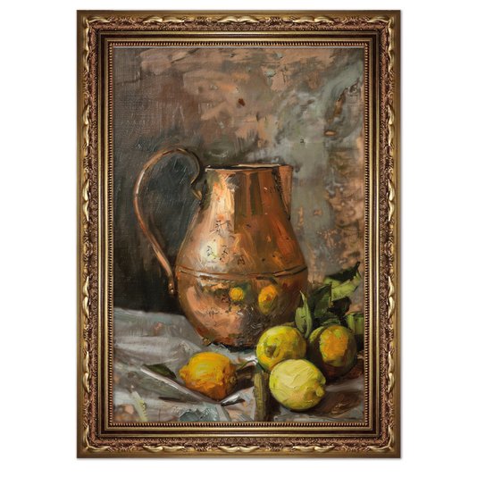 Quadro Decorativo Jarra Com Frutas Vintage Farmhouse