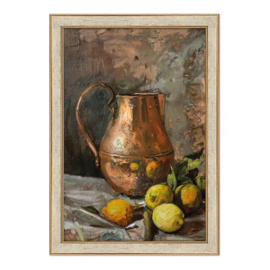 Quadro Decorativo Jarra Com Frutas Vintage Farmhouse
