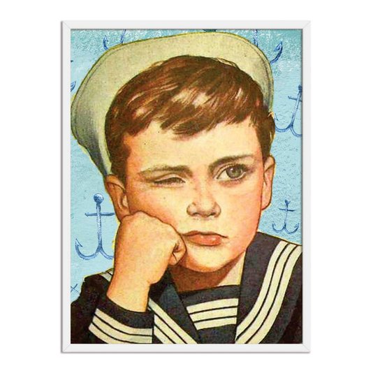 Quadro Decorativo Jovem Marinheiro Entediado