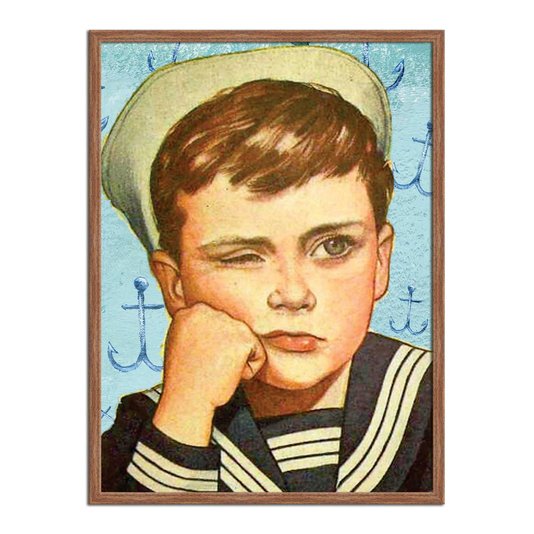 Quadro Decorativo Jovem Marinheiro Entediado