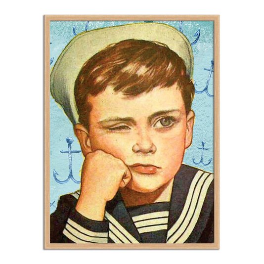Quadro Decorativo Jovem Marinheiro Entediado