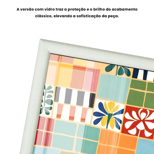 Quadro Decorativo Ladrilho Abstrato Estilo Modern Heritage