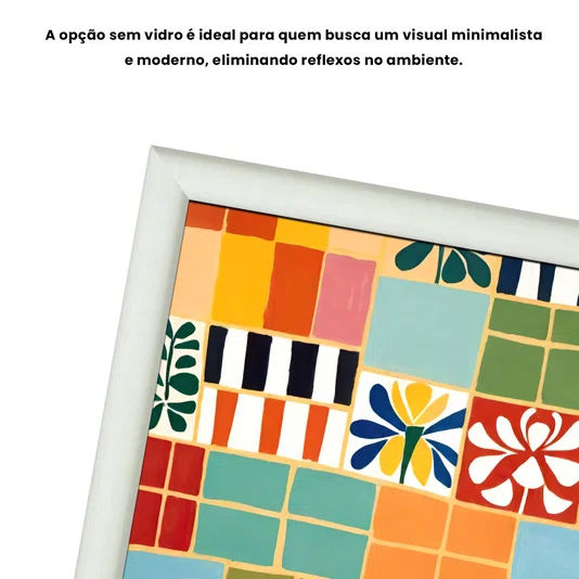 Quadro Decorativo Ladrilho Abstrato Estilo Modern Heritage