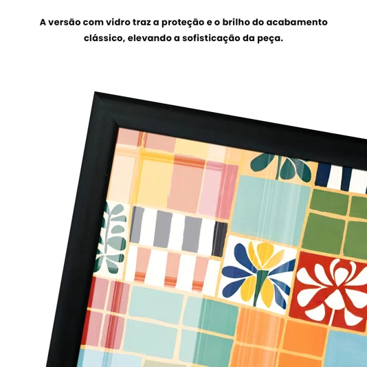 Quadro Decorativo Ladrilho Abstrato Estilo Modern Heritage