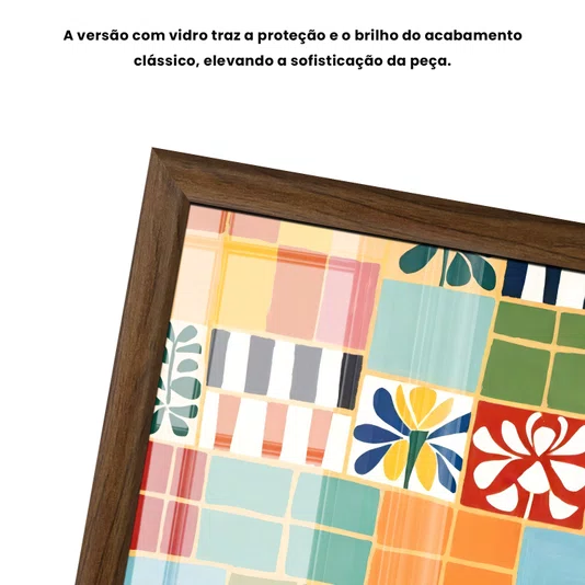Quadro Decorativo Ladrilho Abstrato Estilo Modern Heritage