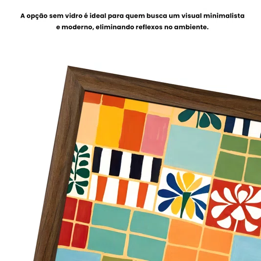 Quadro Decorativo Ladrilho Abstrato Estilo Modern Heritage