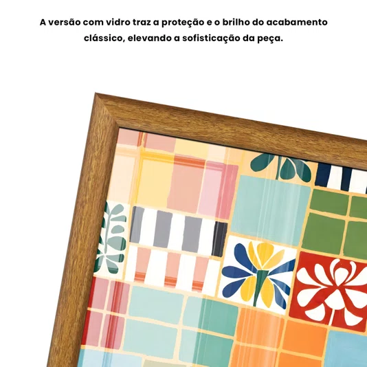 Quadro Decorativo Ladrilho Abstrato Estilo Modern Heritage