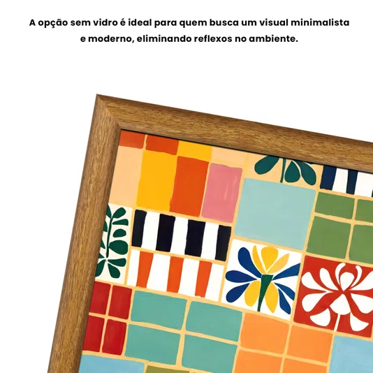 Quadro Decorativo Ladrilho Abstrato Estilo Modern Heritage