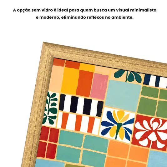 Quadro Decorativo Ladrilho Abstrato Estilo Modern Heritage