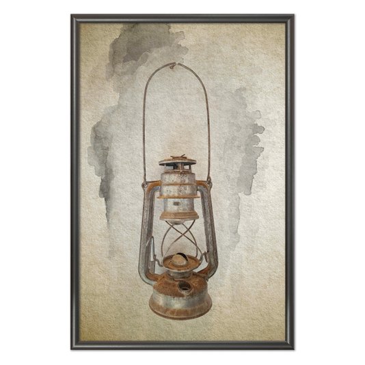Quadro Decorativo Lampião Vintage Farmhouse