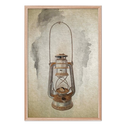 Quadro Decorativo Lampião Vintage Farmhouse
