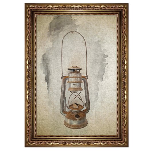 Quadro Decorativo Lampião Vintage Farmhouse