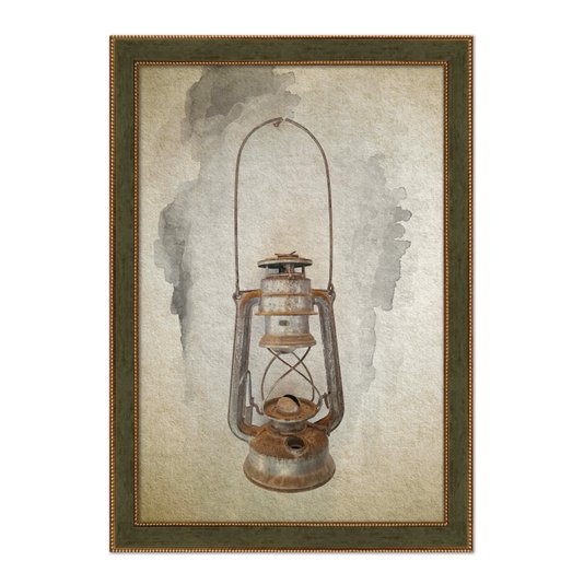 Quadro Decorativo Lampião Vintage Farmhouse