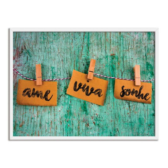Quadro Decorativo Lavanderia Ame Viva Sonhe