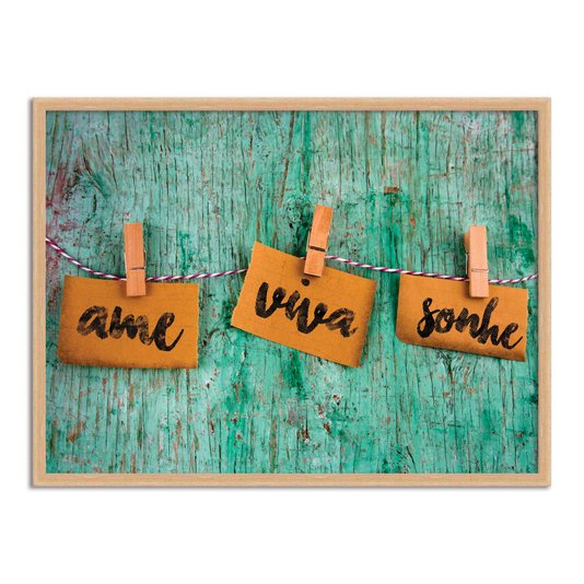 Quadro Decorativo Lavanderia Ame Viva Sonhe
