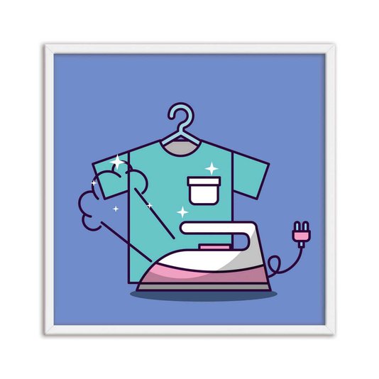 Quadro Decorativo Lavanderia Ferro De Passar Roupa