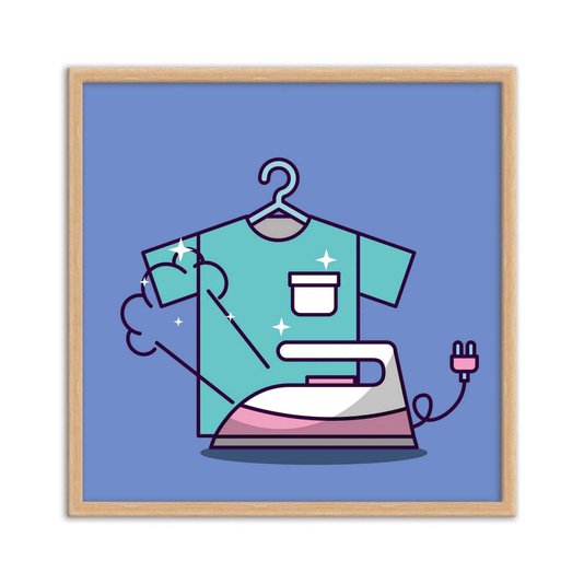 Quadro Decorativo Lavanderia Ferro De Passar Roupa