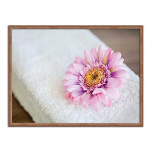 Quadro Decorativo Lavanderia Flor Na Da Toalha