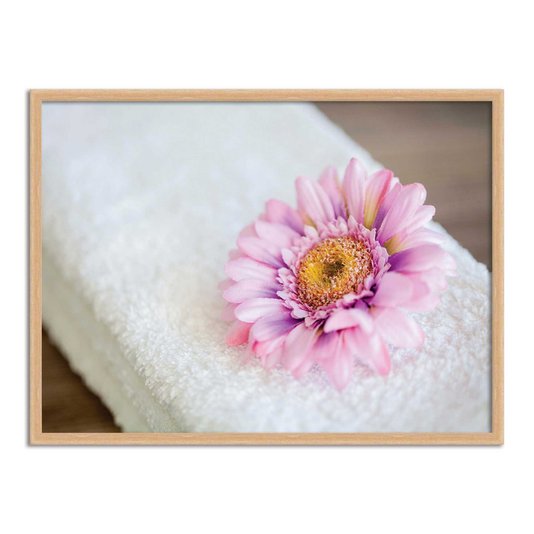 Quadro Decorativo Lavanderia Flor Na Da Toalha