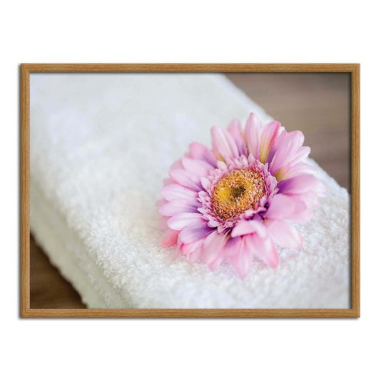 Quadro Decorativo Lavanderia Flor Na Da Toalha