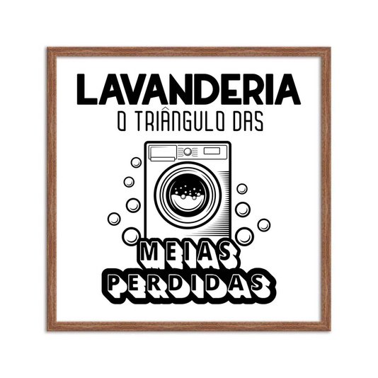 Quadro Decorativo Lavanderia O Triângulo Das Meias Perdidas
