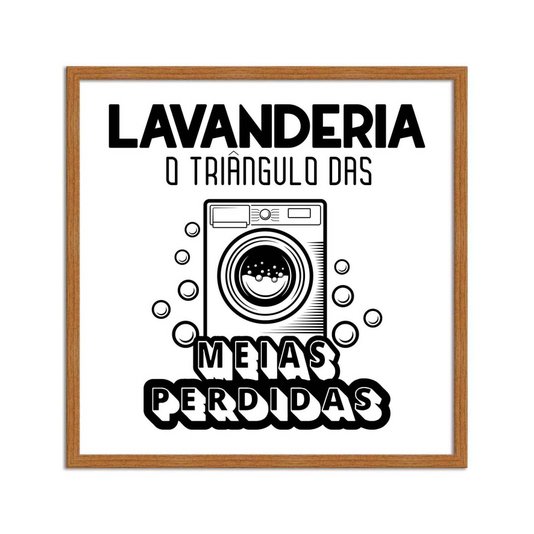 Quadro Decorativo Lavanderia O Triângulo Das Meias Perdidas