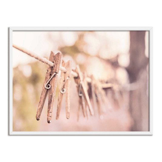 Quadro Decorativo Lavanderia Prendedor De Roupa